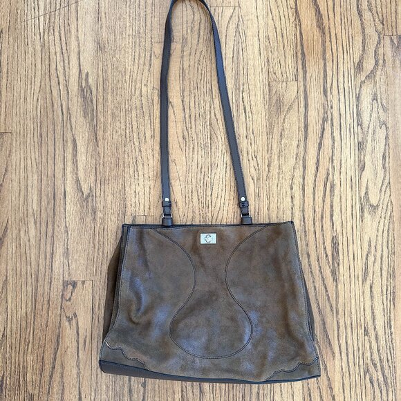 Zadig & Voltaire - curved-detail suede tote bag - Picture 1 of 7